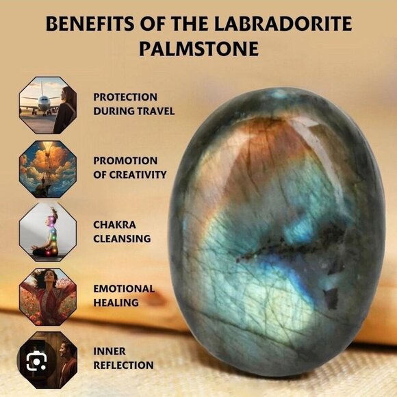 Heart-Shaped Labradorite Pendant With Wire Wrap Copper Design Necklace 244gm - Picture 8 of 12